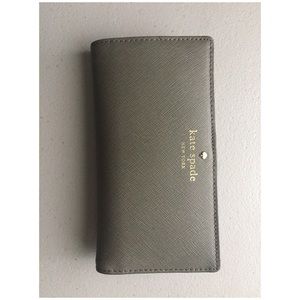 Kate Spade Leather Wallet Gray